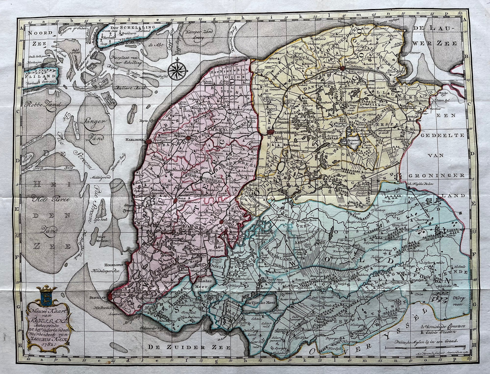 Kaart van Fryslân