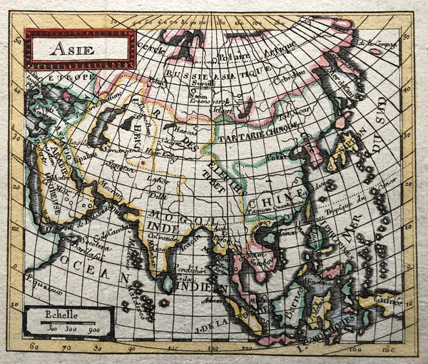 map, old map, antique map, asia, asie, china, india, philipines, guinée, tibet, asiato, coree, korea,, indie, tartarie