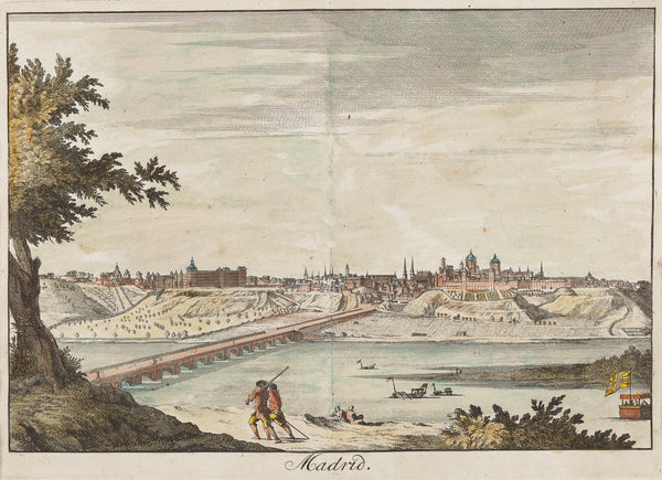Antieke prent. Antique print. Contemporary handcoloured engraving. Published by Francois Halma in 1705. Spain, Madrid, engraving, antique print, europe