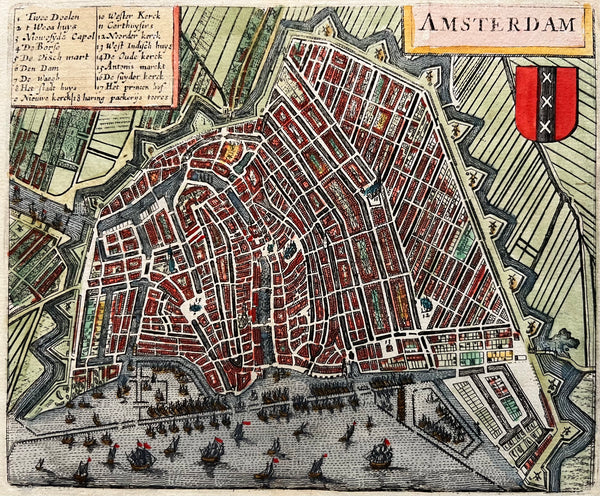 Small map of Amsterdam by Blaeu
